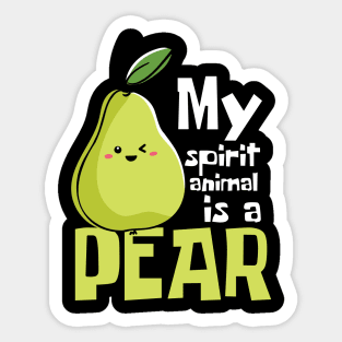 Pearfectly Me: Embracing the Pear as My Spirit Animal Sticker